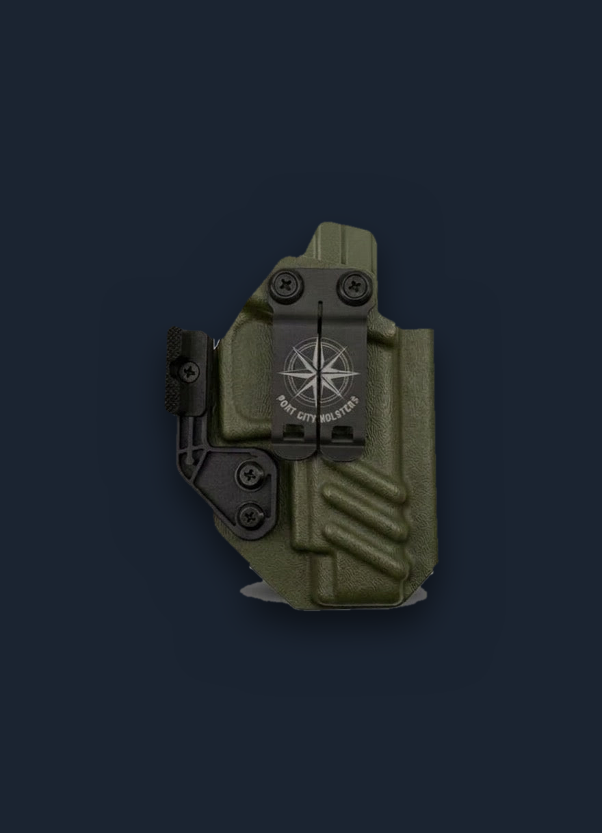 Inboard IWB holster in OD Green Kydex